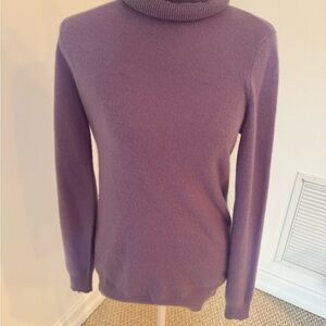 Bloomingdale's Lavender Turtleneck Sweater